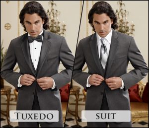 Rose tuxedo Grey suit or tuxedo