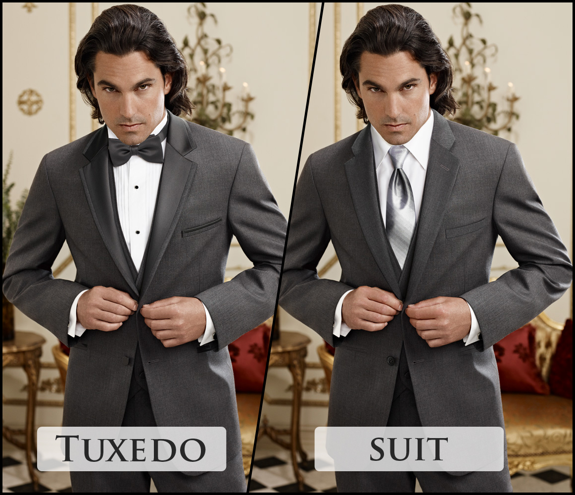 Grey suit or tuxedo