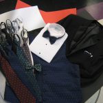 Leonardo Vest and long ties and matching bows