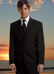 Jean Yves 2 button black suit