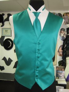 Wedding vest rental at Rose Tuxedo with matching tie