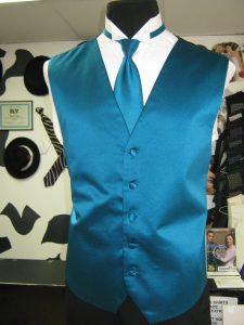 Tiffany blue Vest and Tie
