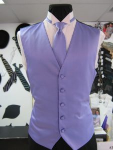 Lavender Vest and long tie