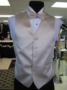 Ivory Vest and tie to match a brides Ivory dress