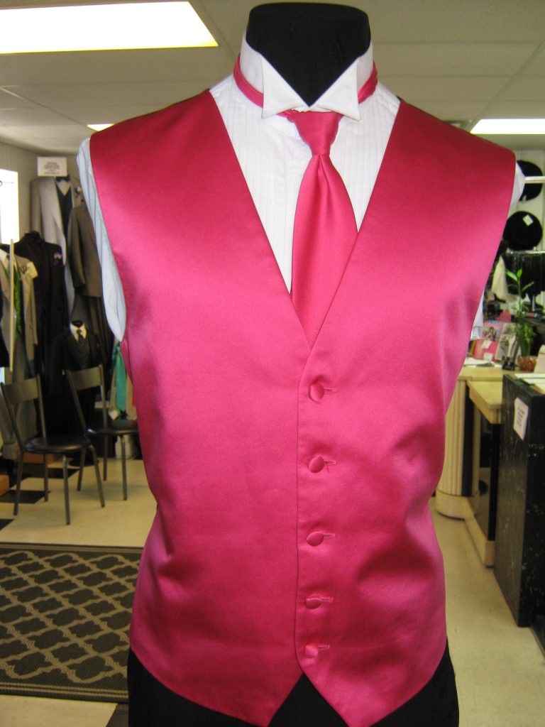 Formal Wear Vest and Tie- Rose Tuxedo