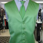 Lime Green vest and tie by Rose Tuxedo