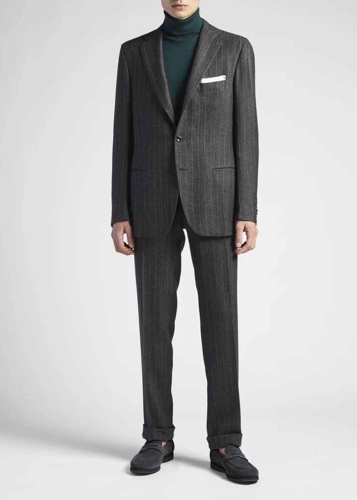 The Kiton Men's Cashmere Pinstripe Suit
